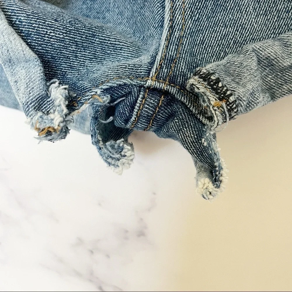 One Teaspoon x Free People Outlaws Distressed Denim Shorts